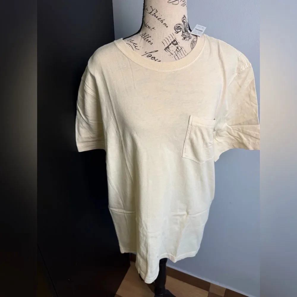 J.Crew Vintage-wash cotton pocket T-shirt NWT Size M
